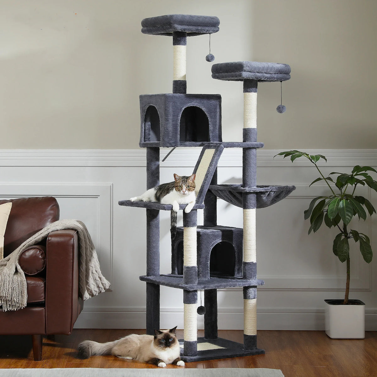 Large Multi-Level Cat Tree Tower for Indoor Cats