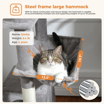 Large Multi-Level Cat Tree Tower for Indoor Cats