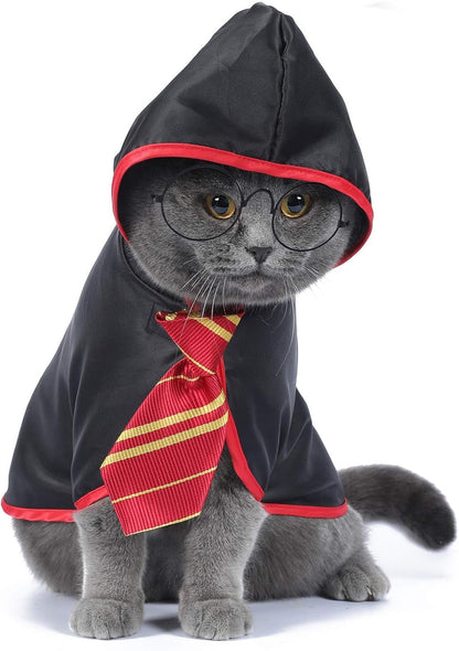 Cat Wizard Cape with Tie, product view