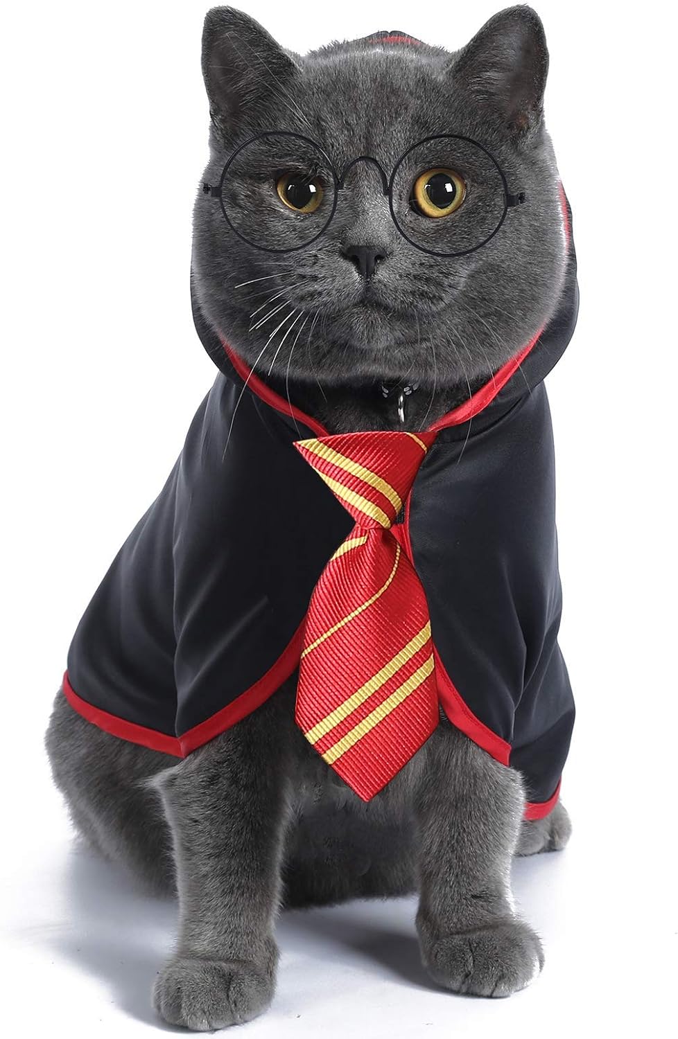 Cat Wizard Cape with Tie, Halloween costume, size M