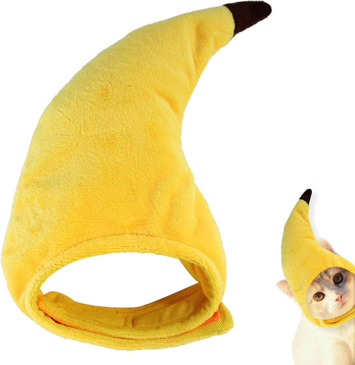 Banana Cat Hat soft adjustable cat costume (photo 2 of 7)