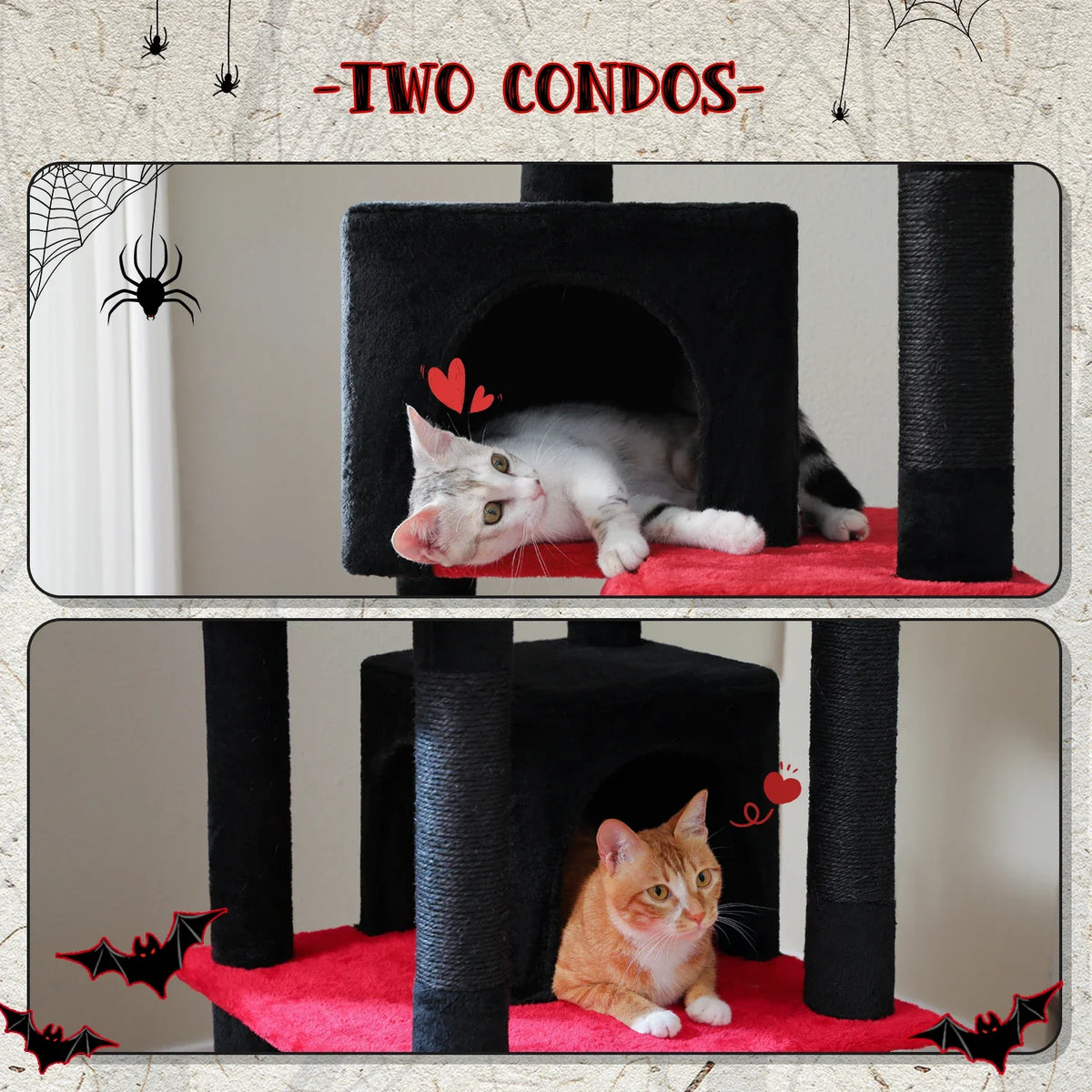 Large Multi-Level Cat Tree Tower for Indoor Cats