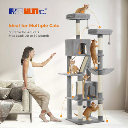 Large Multi-Level Cat Tree Tower for Indoor Cats