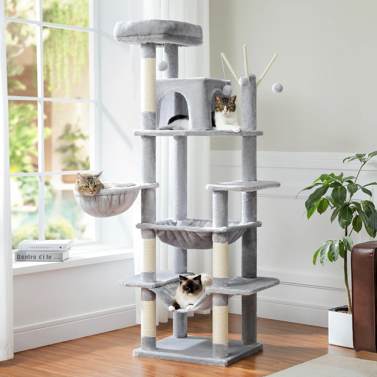 Large Multi-Level Cat Tree Tower for Indoor Cats