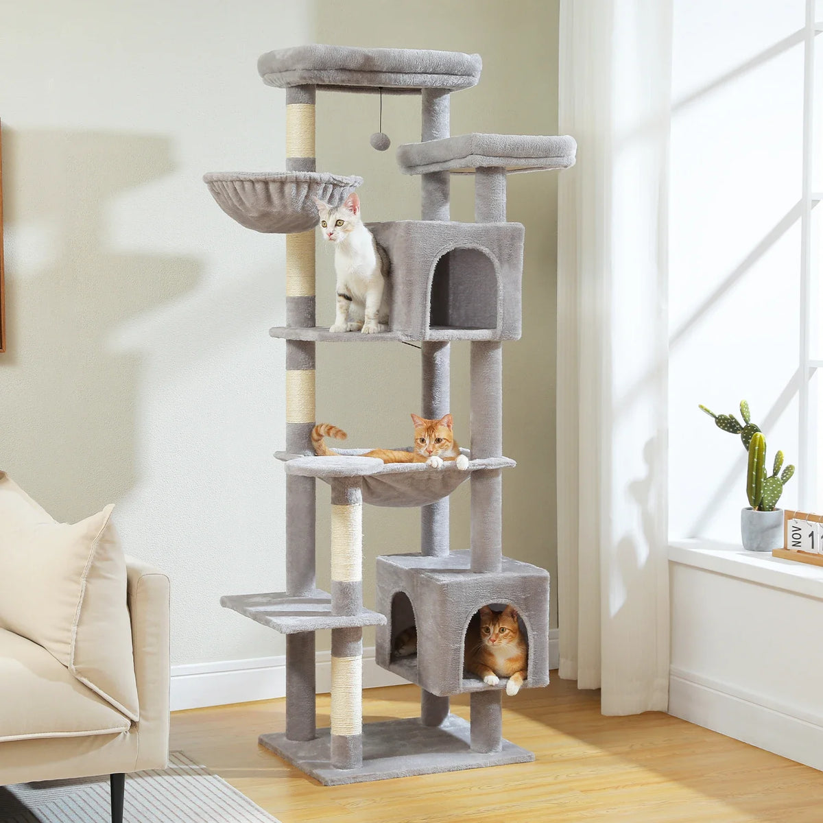 Large Multi-Level Cat Tree Tower for Indoor Cats