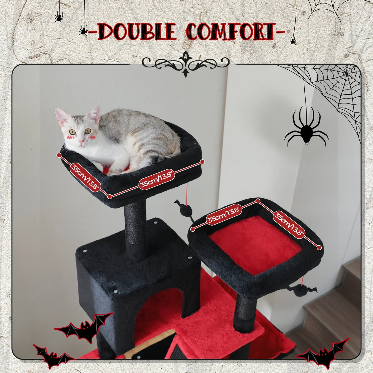 Large Multi-Level Cat Tree Tower for Indoor Cats