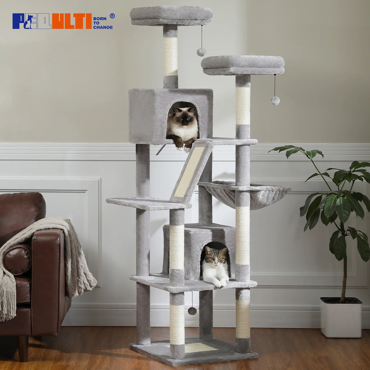 Large Multi-Level Cat Tree Tower for Indoor Cats