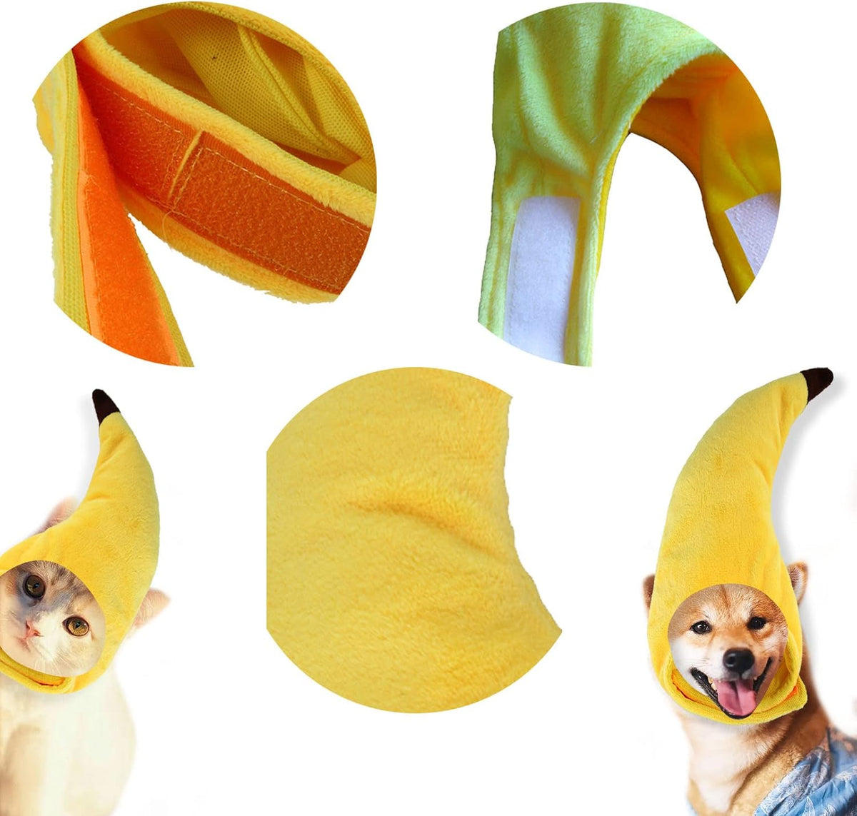 Banana Cat Hat soft adjustable cat costume (photo 3 of 7)