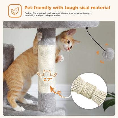 Large Multi-Level Cat Tree Tower for Indoor Cats